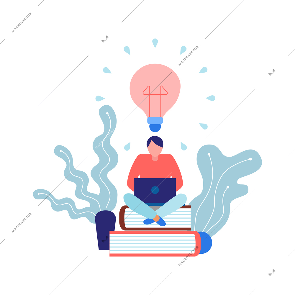 Video tutorials online training courses composition with flat human characters with gadgets and books vector illustration