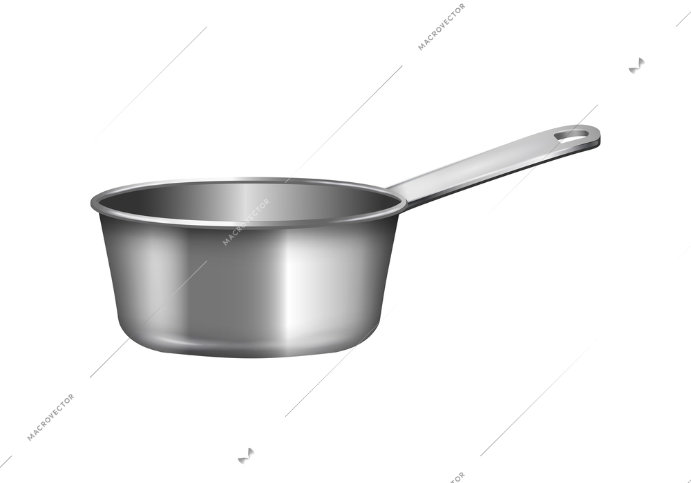 Realistic kitchenware cookware composition with isolated image of kitchen cooking utensil vector illustration