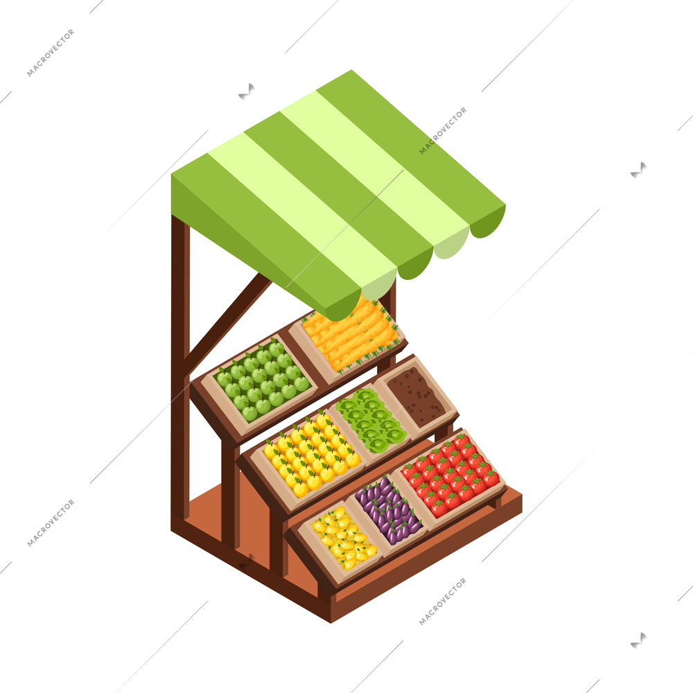 Farmer local grown market composition with fresh food products sale on blank background vector illustration