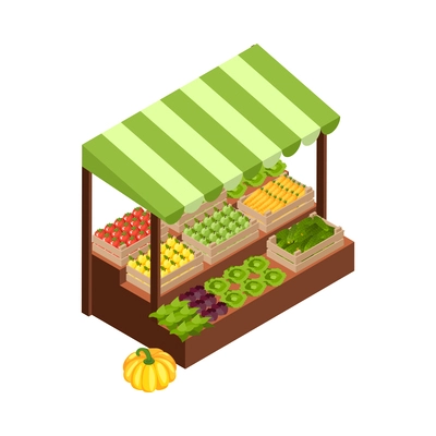 Farmer local grown market composition with fresh food products sale on blank background vector illustration