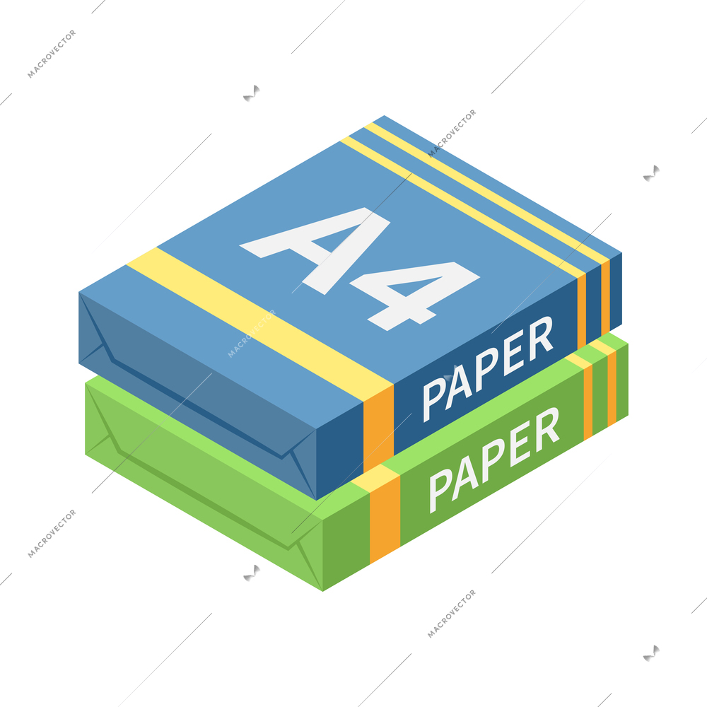 Paper production isometric composition with isolated industry icons on blank background vector illustration