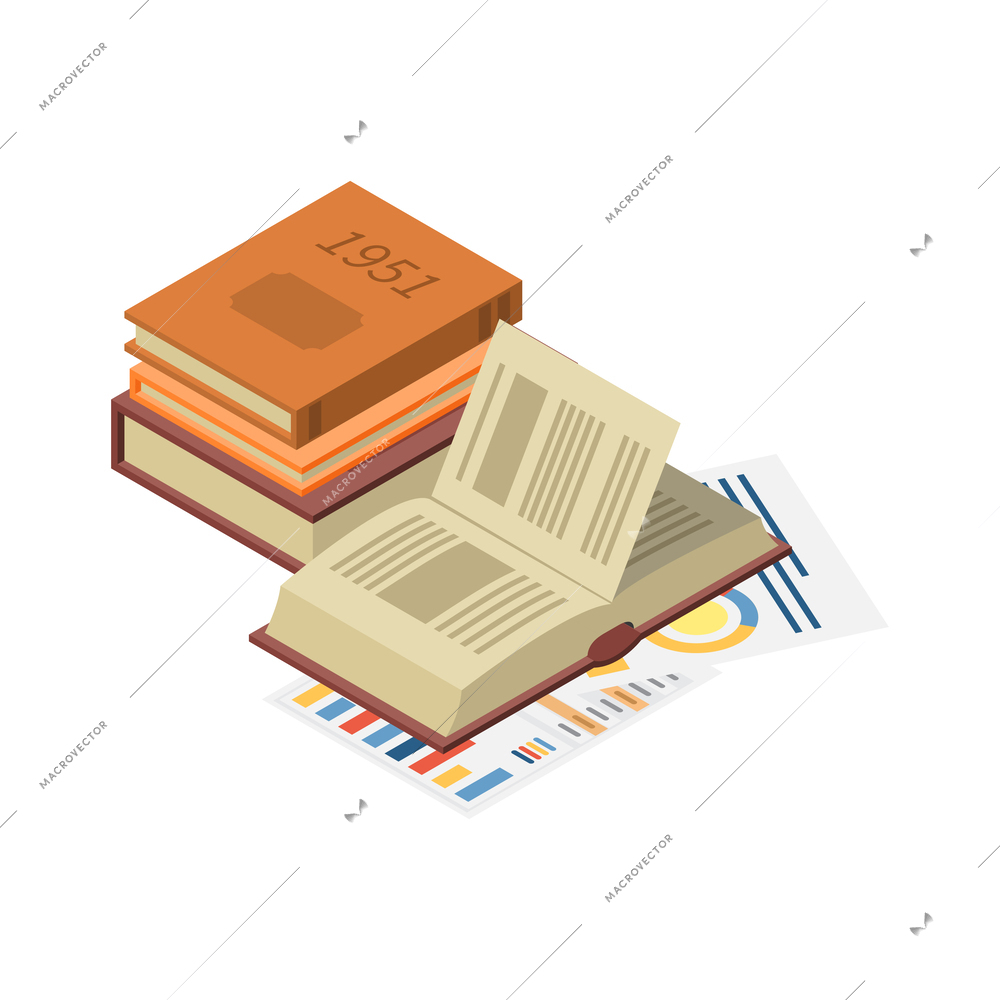 Paper production isometric composition with isolated industry icons on blank background vector illustration