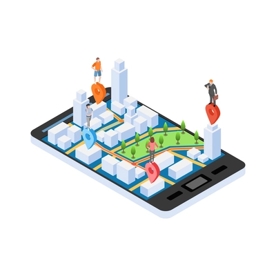 Carsharing carpooling ridesharing isometric composition with conceptual icons and human characters vector illustration