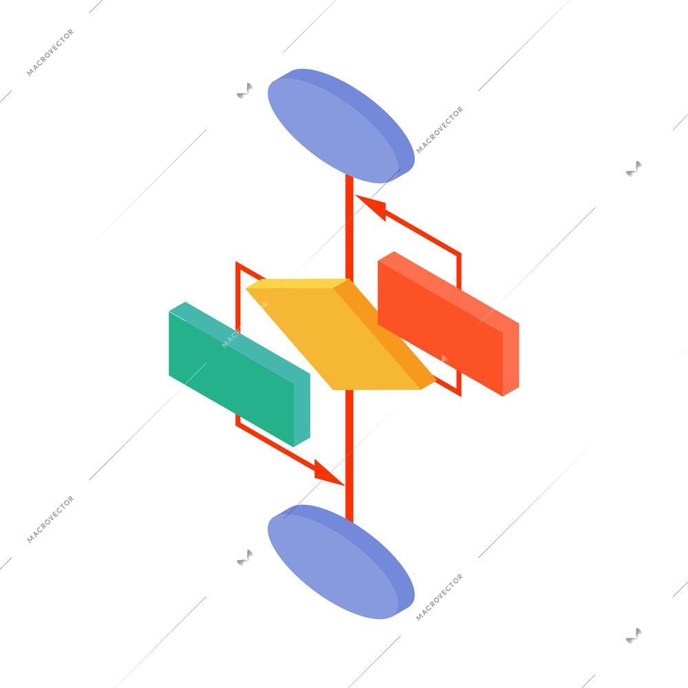 Isometric programmers composition with isolated image on blank background vector illustration