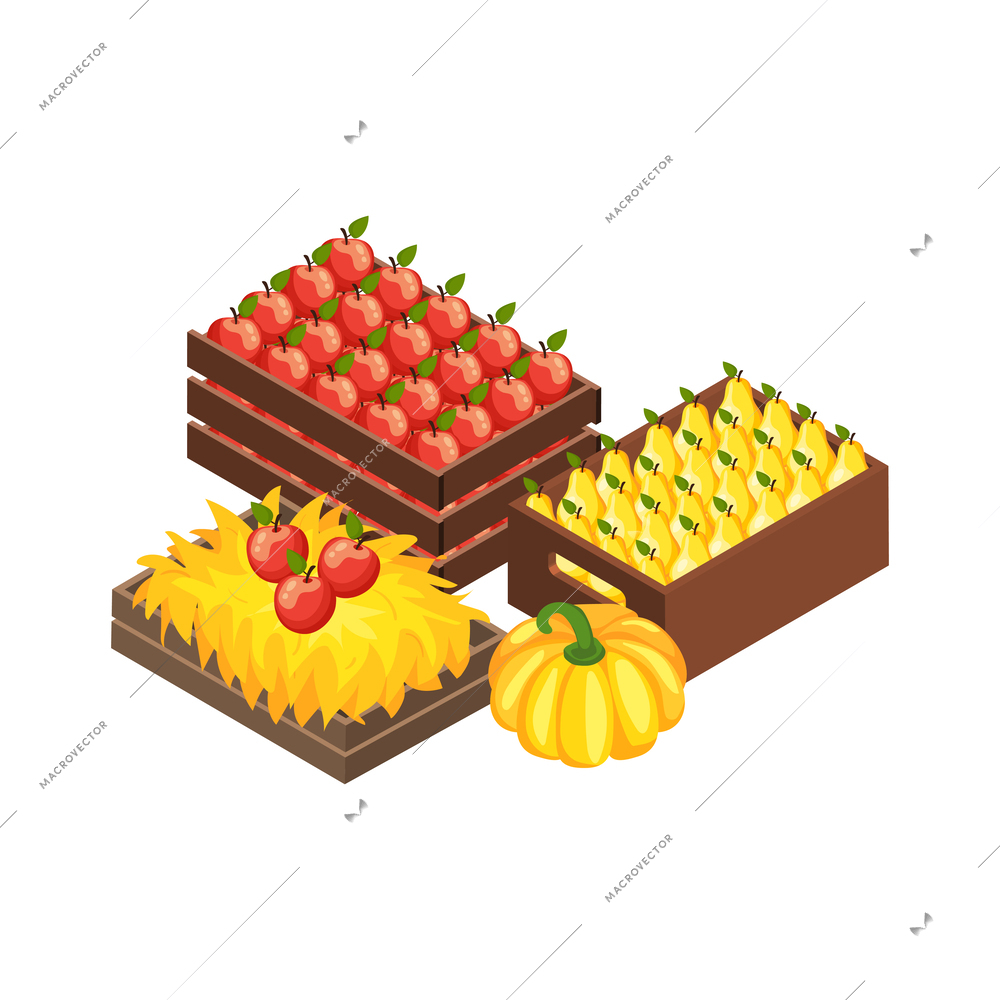 Farmer local grown market composition with fresh food products sale on blank background vector illustration