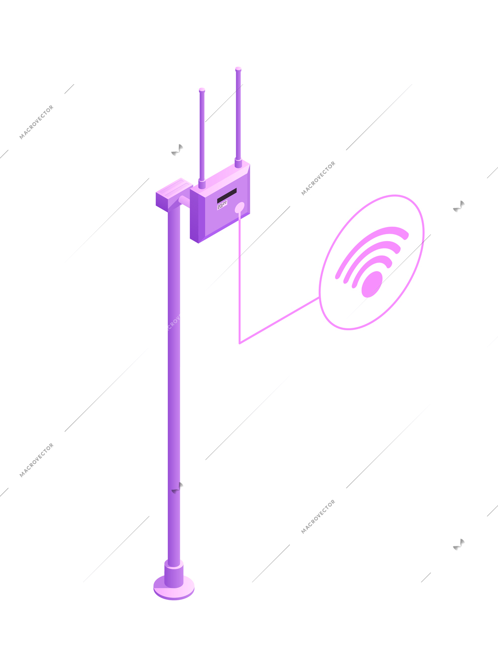 Global network internet data transfer technology glow composition with neon icon of infrastructure vector illustration