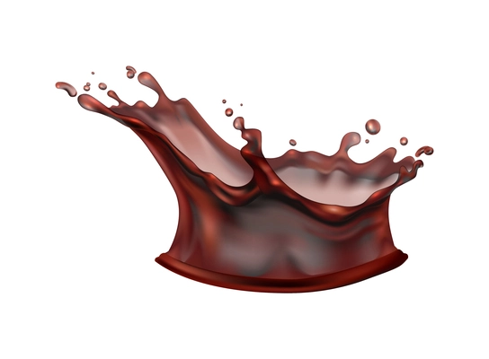 Coffee splashes realistic composition with liquid spray coffee bean images on transparent background vector illustration