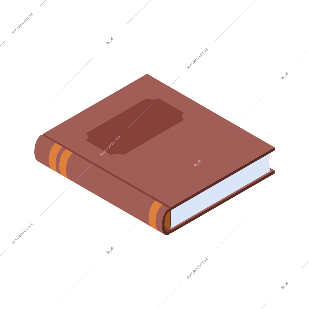 Reading and library isometric composition with reading information icons on blank background vector illustration