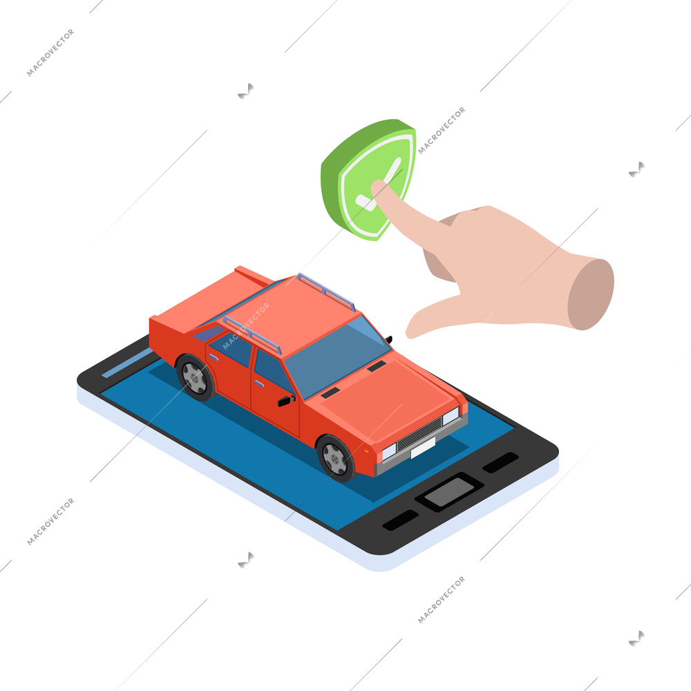 Carsharing carpooling ridesharing isometric composition with conceptual icons and human characters vector illustration