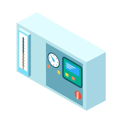 Isometric forecasters meteorological weather center composition on blank background vector illustration