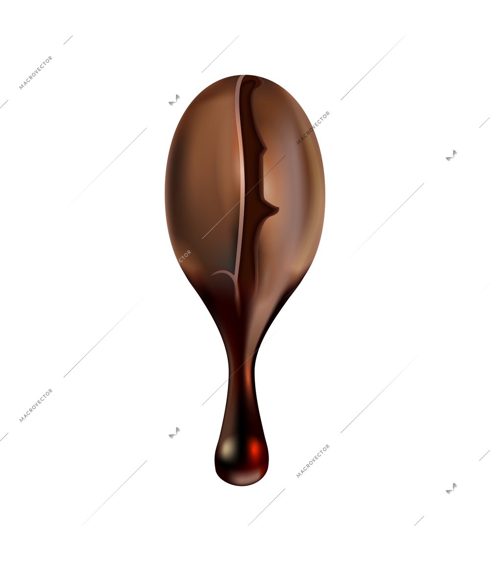 Coffee splashes realistic composition with liquid spray coffee bean images on transparent background vector illustration