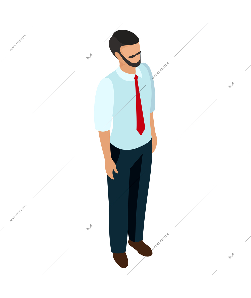 Professions isometric people composition with isolated faceless human character in appropriate uniform vector illustration