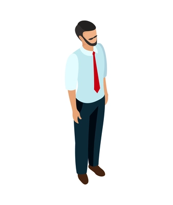 Professions isometric people composition with isolated faceless human character in appropriate uniform vector illustration