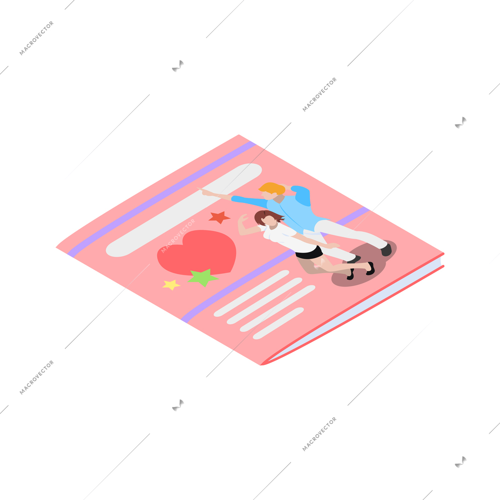 Reading and library isometric composition with reading information icons on blank background vector illustration