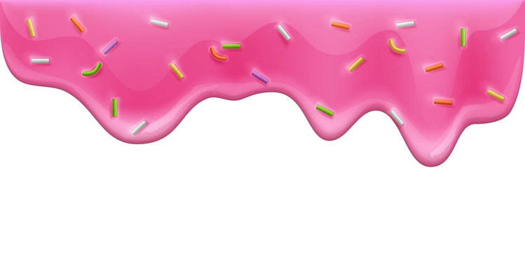 Dripping Doughnut Glaze Realistic Composition Isolated Vector ...