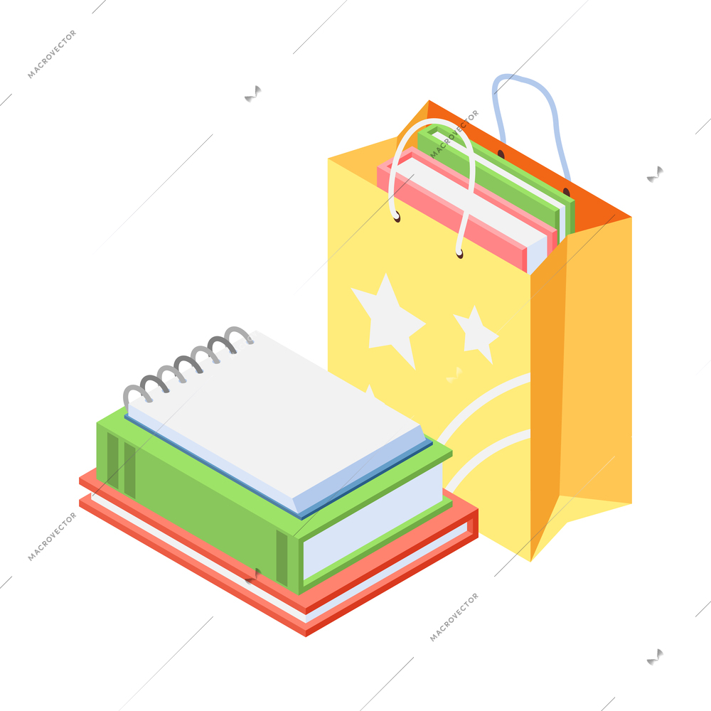 Paper production isometric composition with isolated industry icons on blank background vector illustration