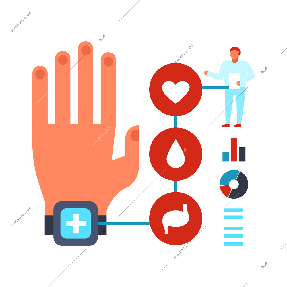 Digital online medicine composition of conceptual icons pictograms with gadgets and people vector illustration