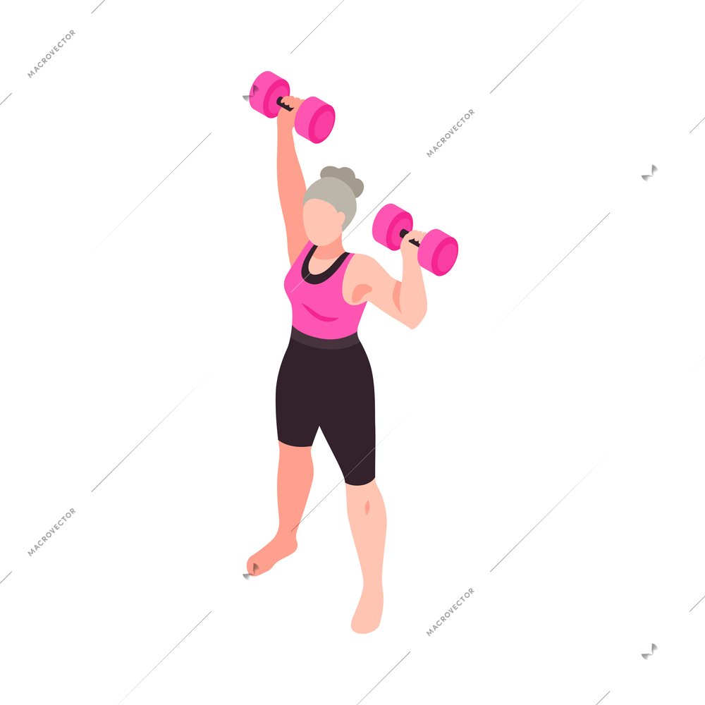 Active senior people composition with isolated human character engaging in activities vector illustration