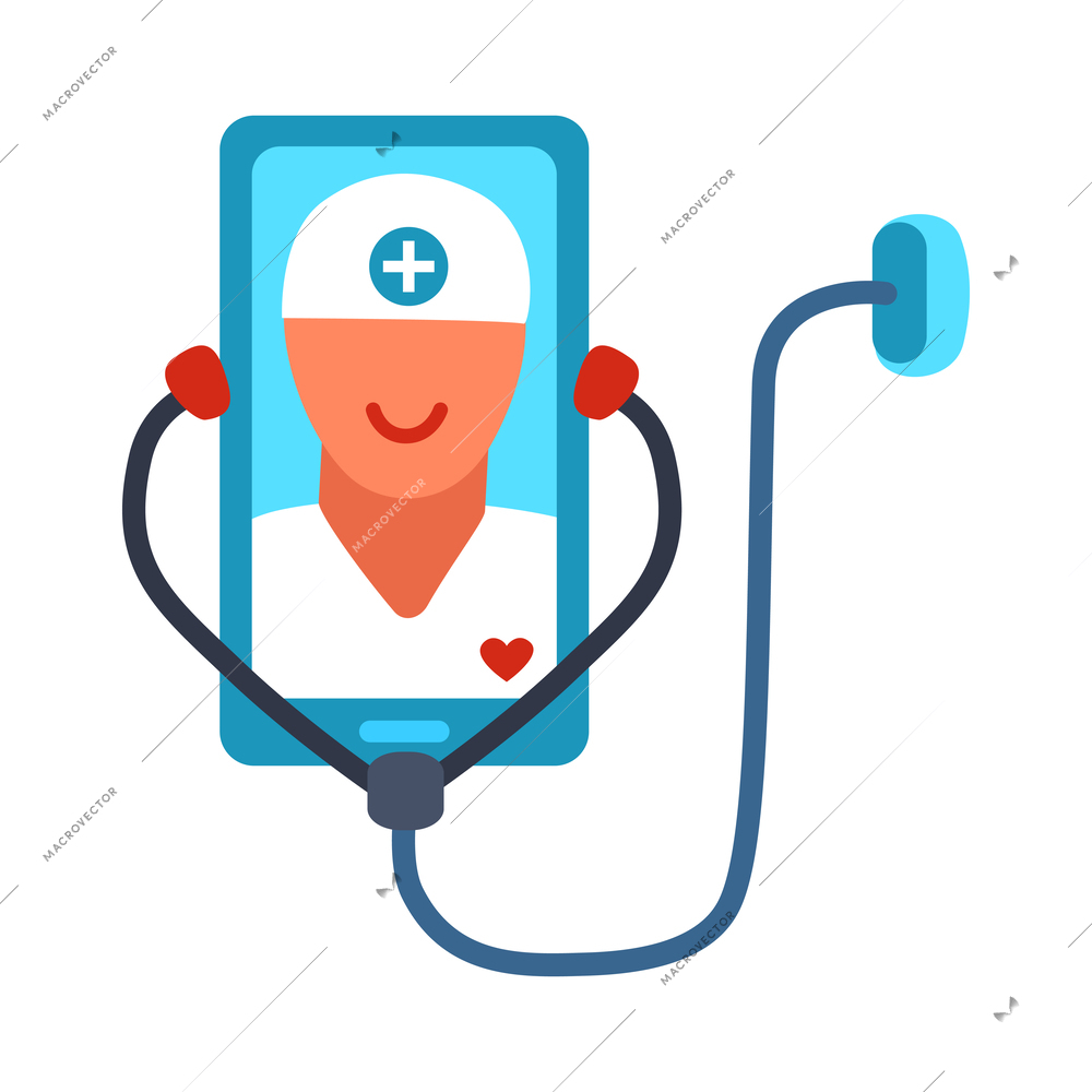 Digital online medicine composition of conceptual icons pictograms with gadgets and people vector illustration