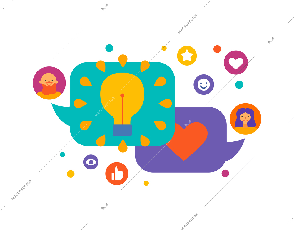 Digital marketing composition with advertising media search of creative decisions start up support icons vector illustration