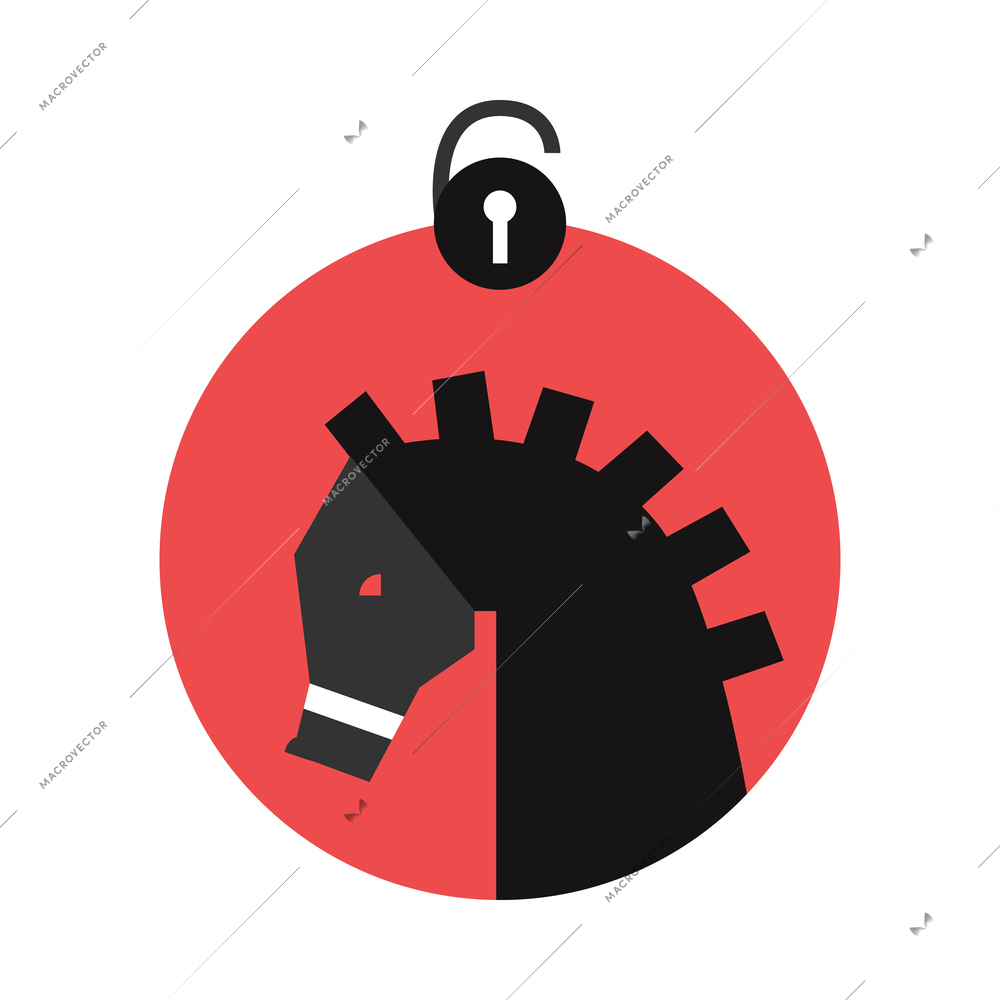 Hacker composition with conceptual icons of illegal cyber activity breaking account malware data stealing vector illustration