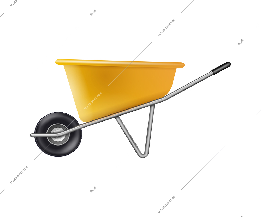 Realistic construction composition with isolated image of professional tool on blank background vector illustration