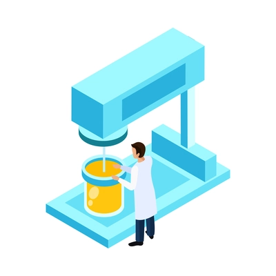 Vaccines development composition with conceptual isometric icons people and lab equipment vector illustration