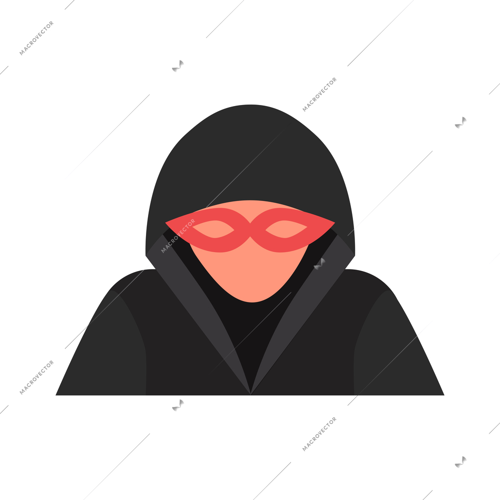 Hacker composition with conceptual icons of illegal cyber activity breaking account malware data stealing vector illustration