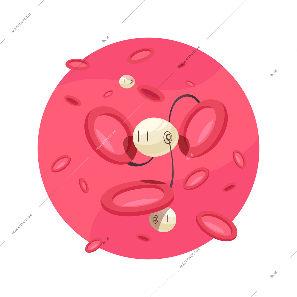 Nanotechnologies composition with use of nanorobots and microchips in modern medicine flat vector illustration