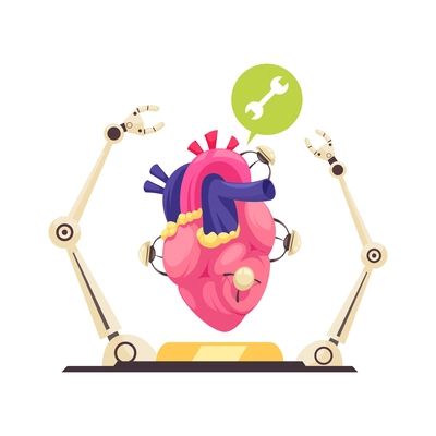 Nanotechnologies composition with use of nanorobots and microchips in modern medicine flat vector illustration