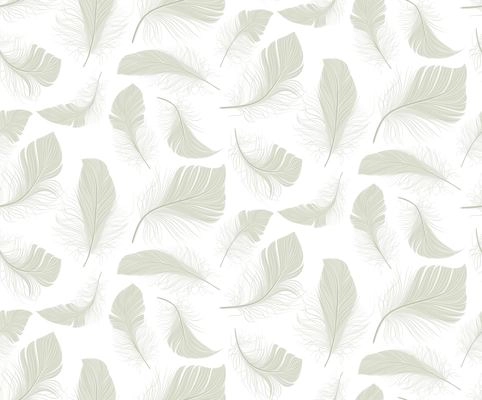 White bird light feather plumage seamless pattern background vector illustration