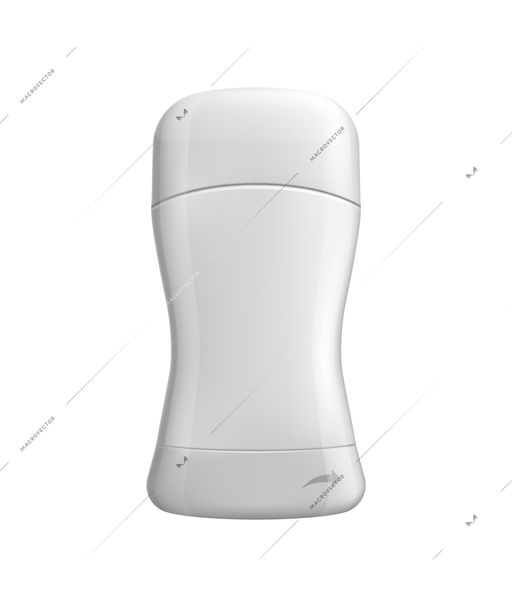 Blank deodorant stick bottle realistic vector illustration