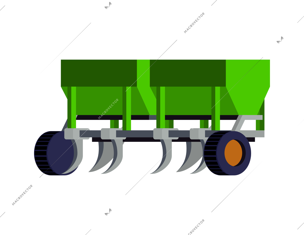 Plough for cultivating land flat icon vector illustration