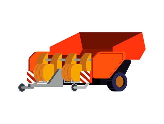 Ground preparation equipment for potato cultivation flat icon vector illustration