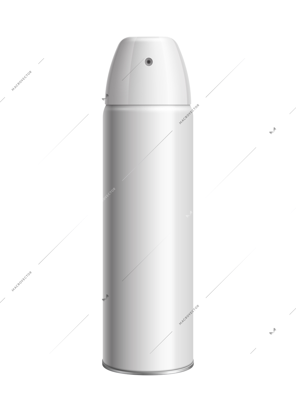 Realistic blank deodorant or hair spray bottle mockup vector illustration