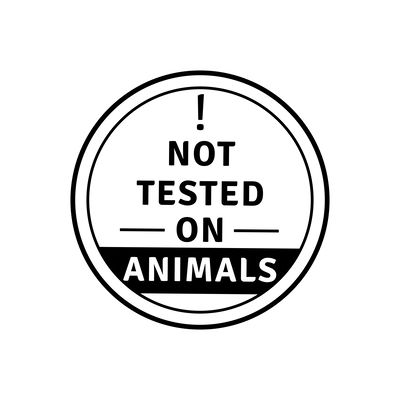 Not tested on animals black round stamp vector illustration