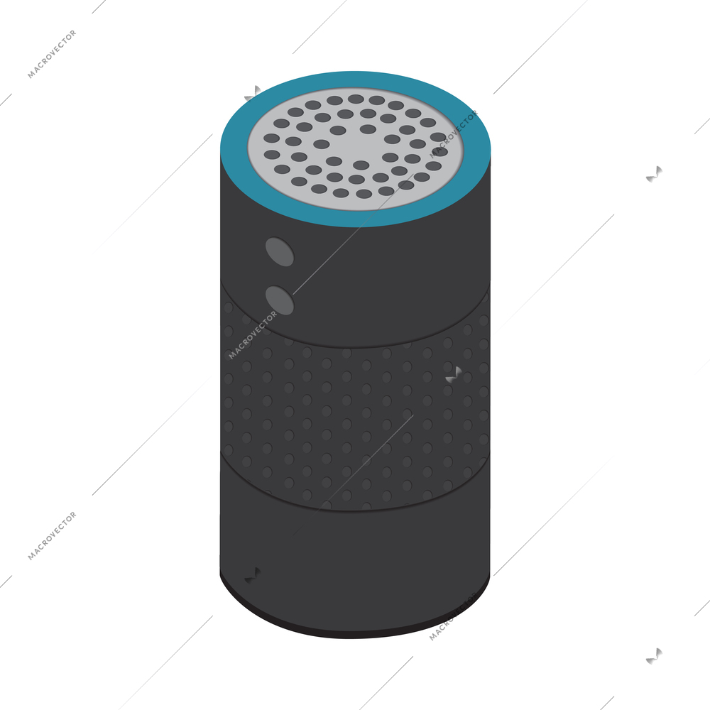 Wireless smart speaker isometric icon 3d vector illustration