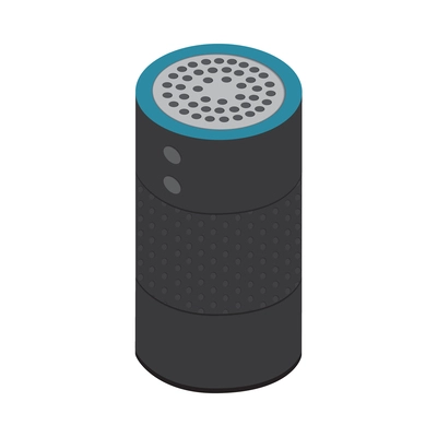 Wireless smart speaker isometric icon 3d vector illustration