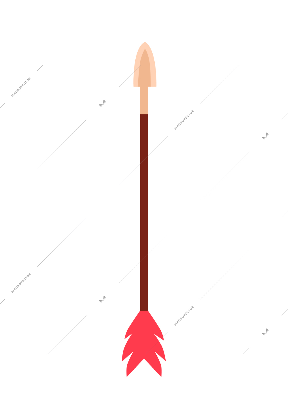 Flat mayan or indian arrow on white background vector illustration