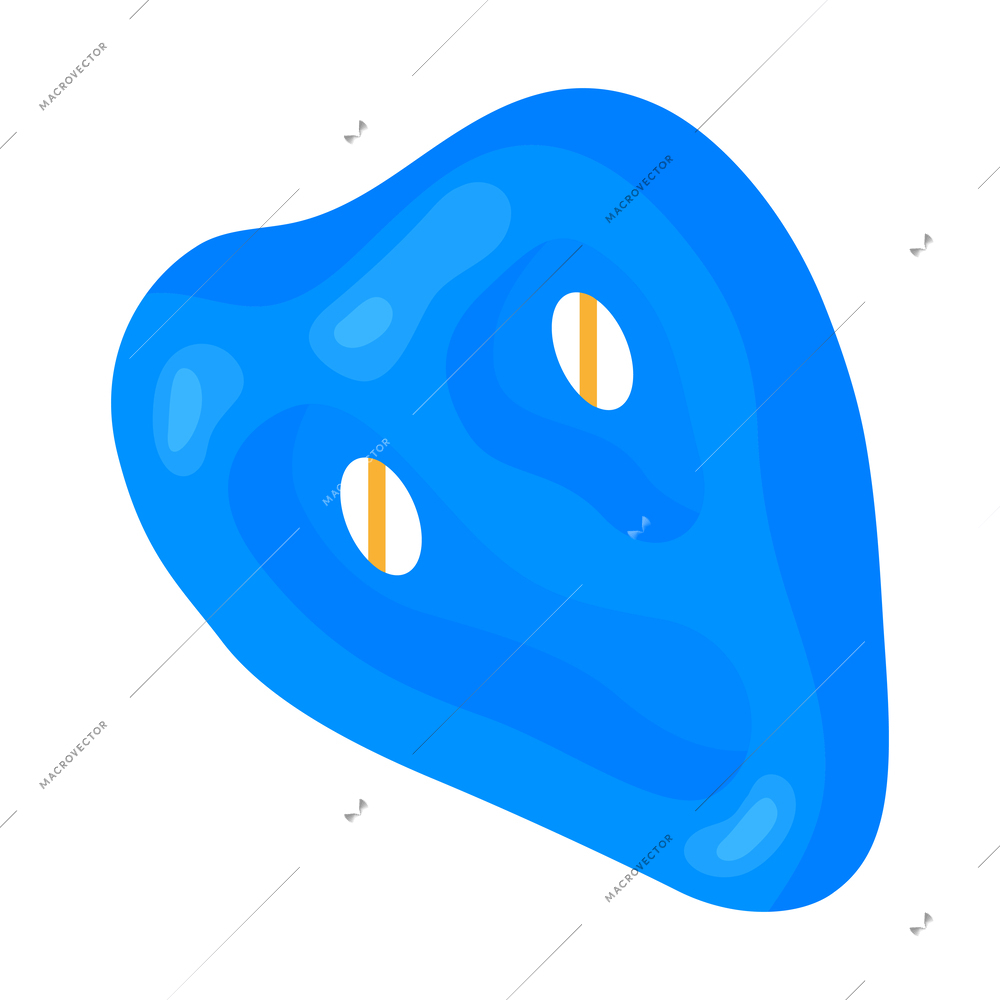 Isometric blue climbing wall hold on white background vector illustration