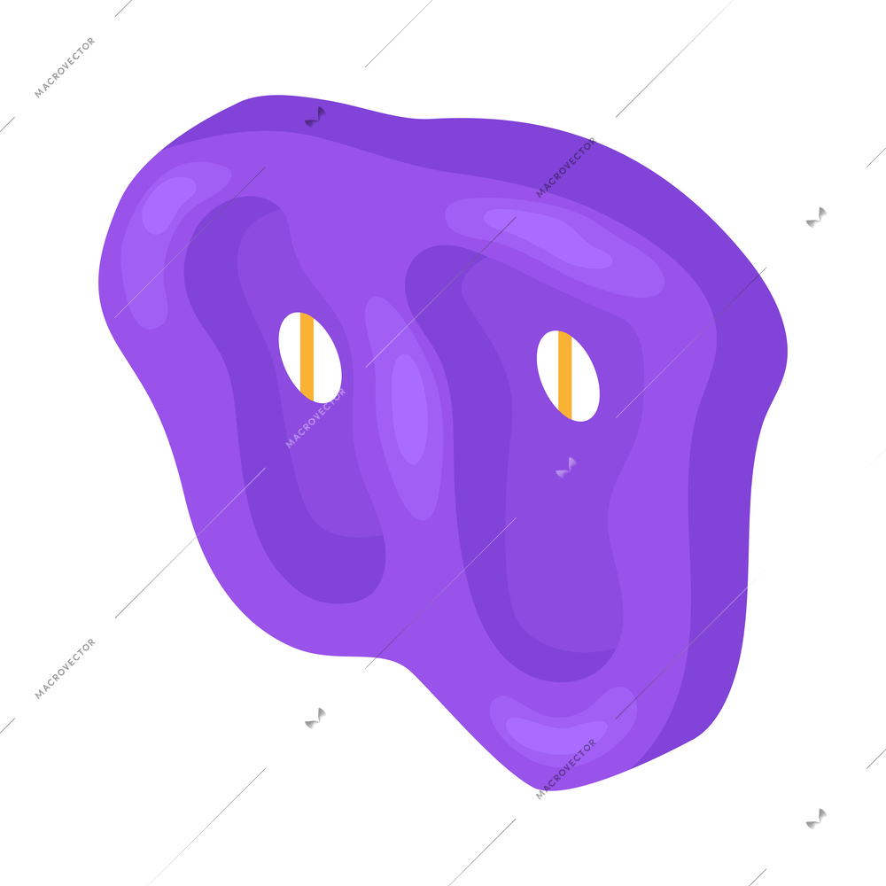 Isometric shaped purple hold for climbing wall 3d vector illustration