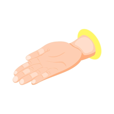 Female hand gesture isometric icon vector illustration