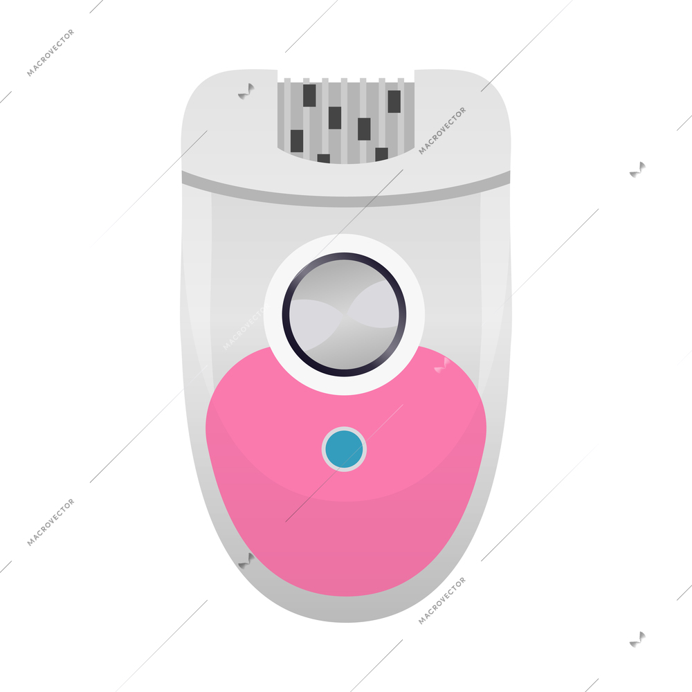 Electric epilator on white background flat vector illustration