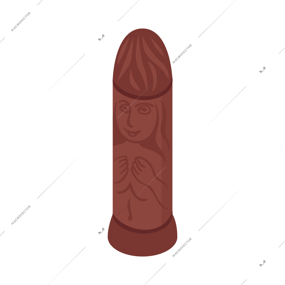 Isometric religious totem icon 3d vector illustration