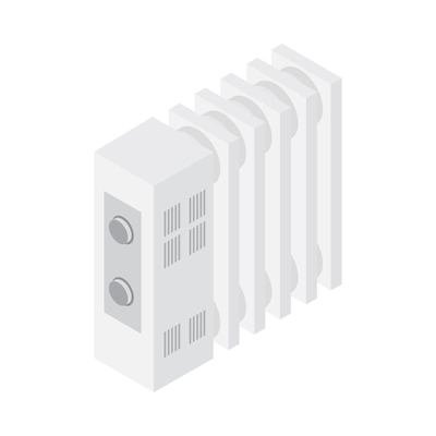 White home radiator isometric icon 3d vector illustration