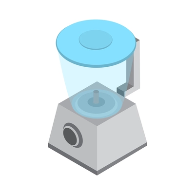 Empty electric kitchen blender isometric icon 3d vector illustration