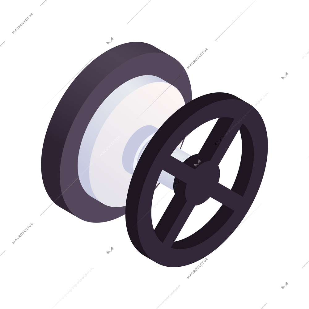 Isometric valve icon 3d vector illustration