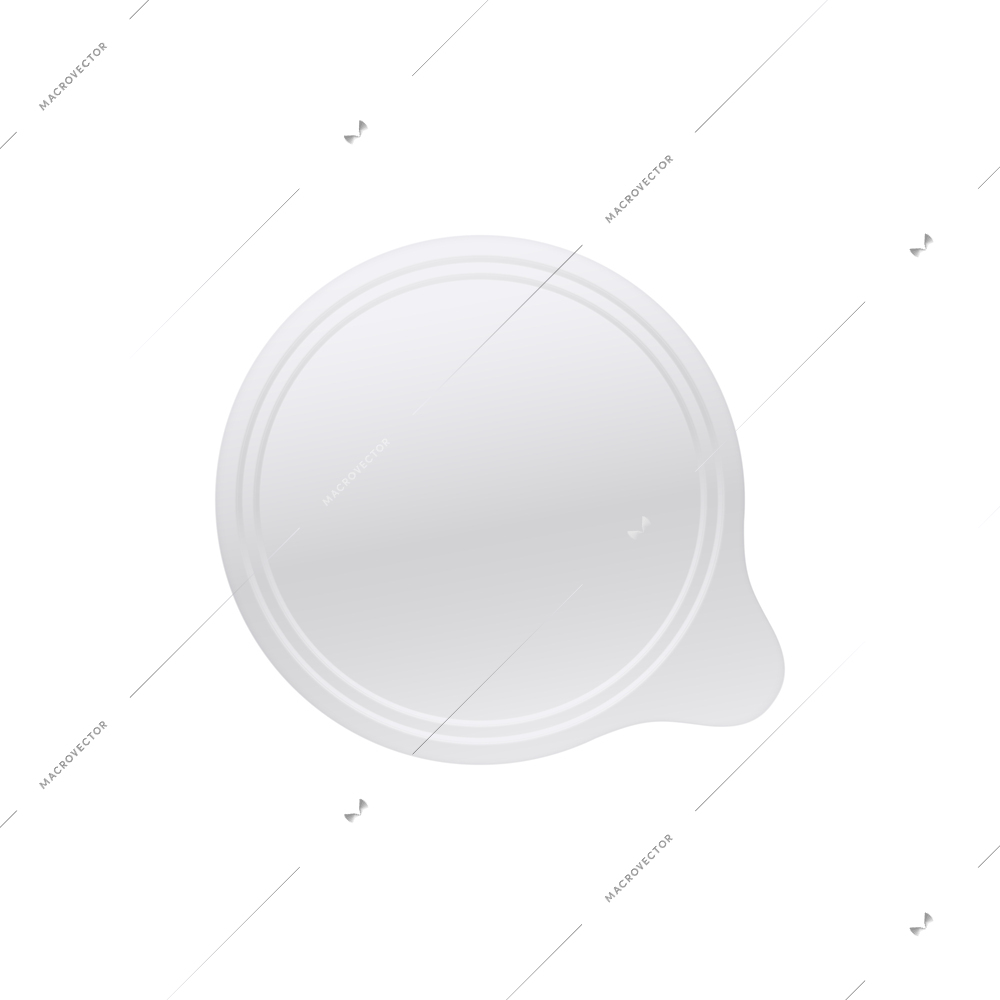 Realistic blank white yoghurt pot top view mockup vector illustration