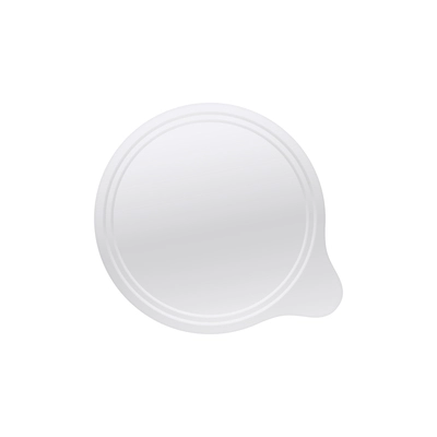 Realistic blank white yoghurt pot top view mockup vector illustration