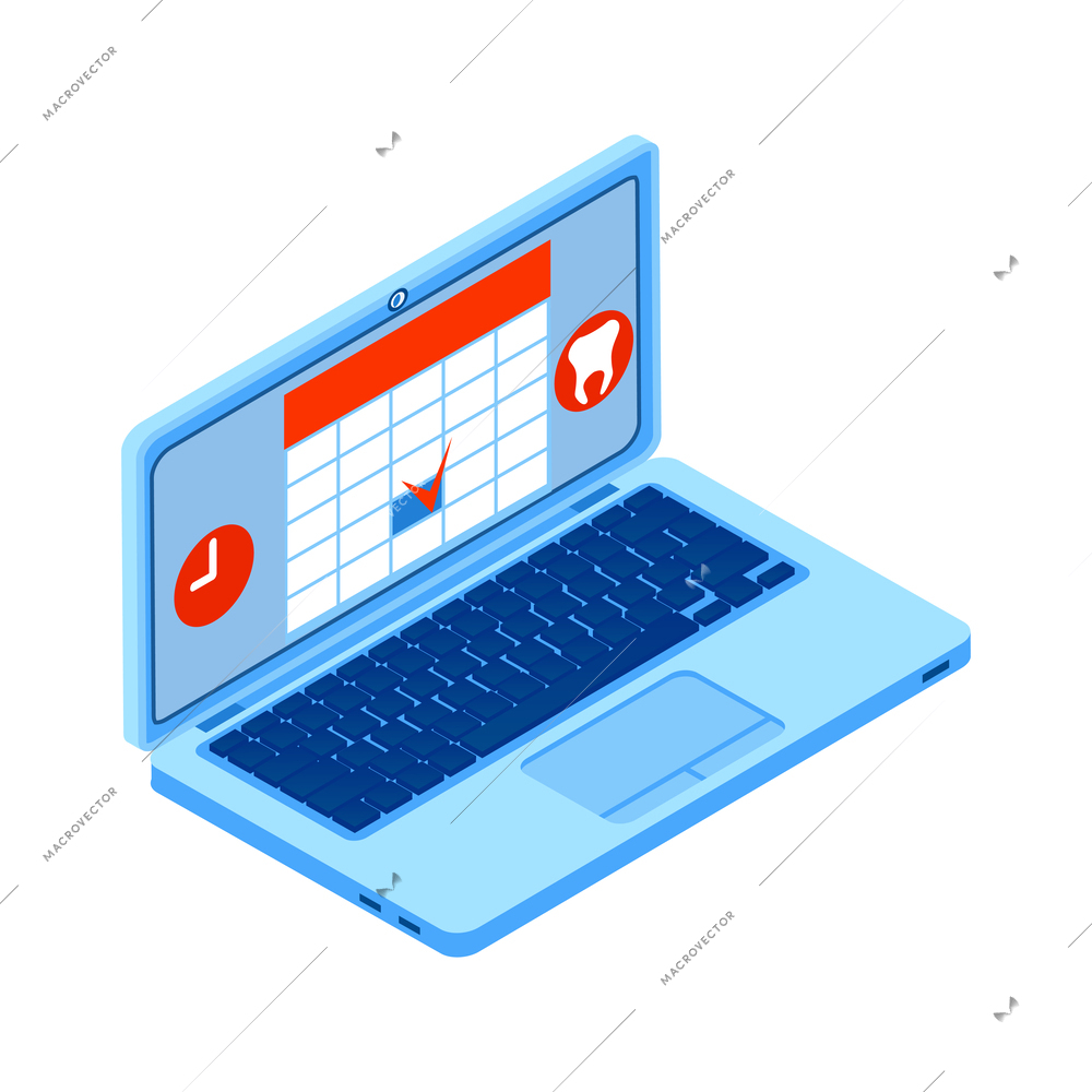 Telemedicine online doctor consultation appointment icon 3d isometric vector illustration